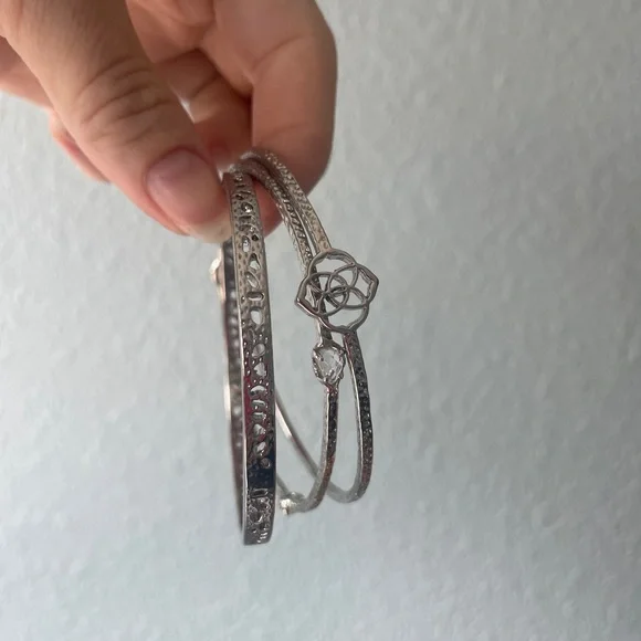 Kendra Scott Silver Set of 3 Bracelets - Picture 7 of 8